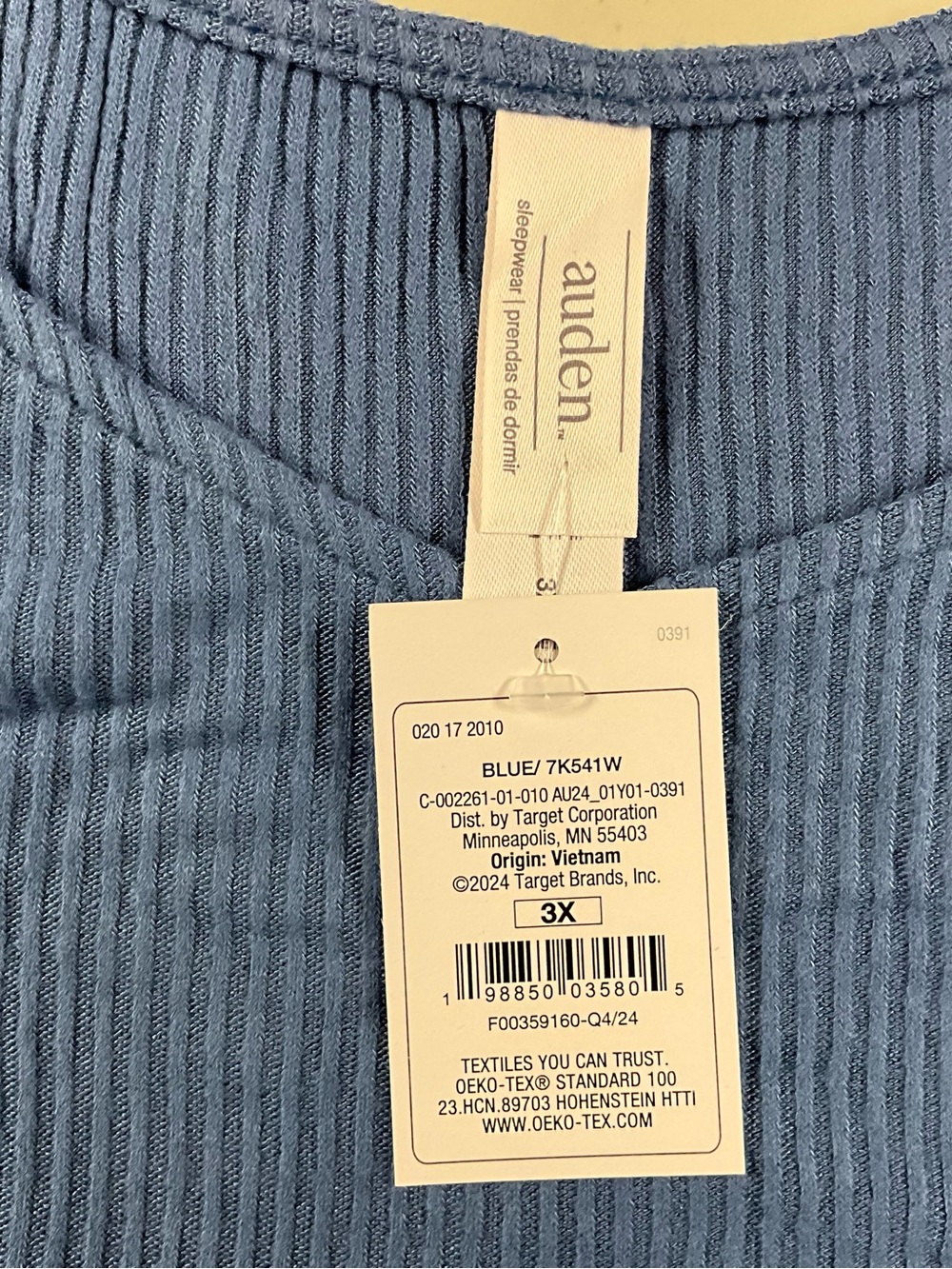 Target Light Blue Ribbed Tank Top - Picture 6 of 9